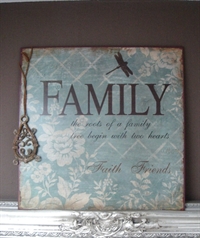 Emaljeskilt "FAMILY..."